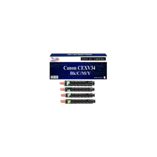 Toner T3AZUR compatible avec Canon CEXV34 (x4)
