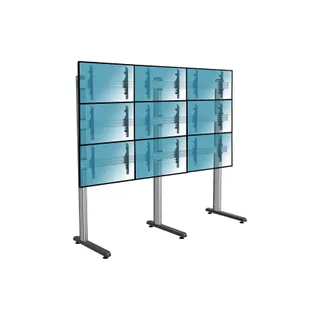 Pied TV KIMEX Support de Sol pour 9 écrans TV 50"-55"