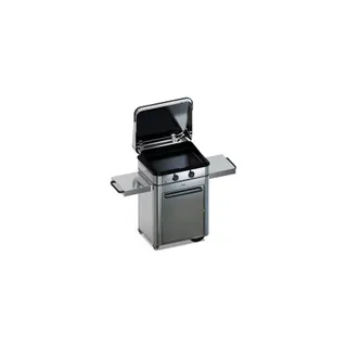 Plancha gaz ENO Enosign 65 inox 2 brûleurs sur chariot, 56x40 cm