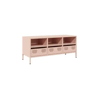 Meuble TV HELLOSHOP26 Meuble TV industriel rose 101,5 x 39 x 4