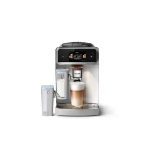 Expresso Broyeur PHILIPS EP8757/20 cafetière à grain Aromis LatteGo Pro, + 50 boissons, SilentBrew, Blanche