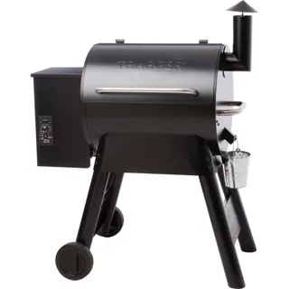 Barbecue pellet TRAEGER PRO22 noir sur chariot, grille haute 56x18 cm, grille basse 56x48 cm