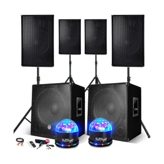 Pack sono BM SONIC Système Sonorisation Complet 4400W, 4 En