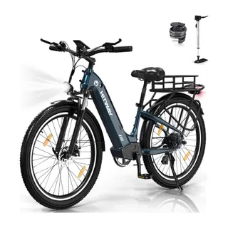 Vélo électrique HITWAY VAE 26x3.0, 48V 18AH, Bleu+Panier
