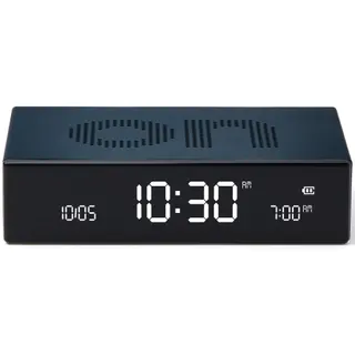 Réveil LEXON Flip Premium Rechargeable Aluminium Bleu