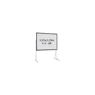 Ecran de projection KIMEX valise 3,05 x 2,29 m, 4:3- Toile Arrière