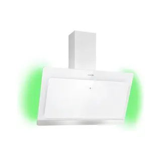 Hotte décorative murale inclinée KLARSTEIN Aurora Eco 550m³/h 90cm CEE A+ blanc