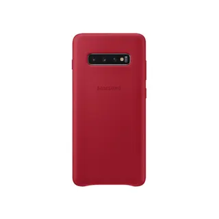 Coque SAMSUNG S10+ Cuir rouge bordeau