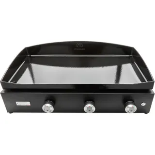 Plancha gaz LE MARQUIER Pure 375 Noir 3 brûleurs à poser, 75x40 cm