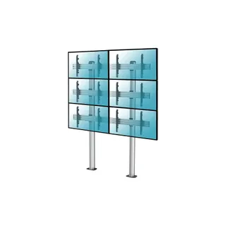 Pied TV KIMEX Support de Sol pour 6 écrans TV 45"-55"