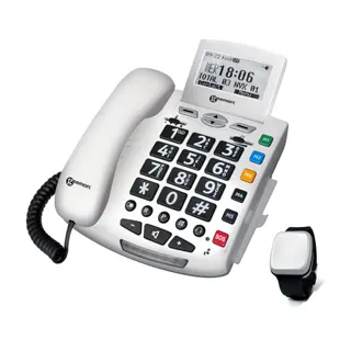 Téléphone filaire GEEMARC Serenities Blanc Détection Chute