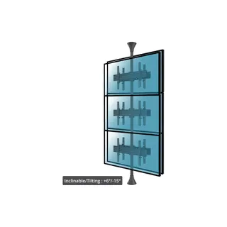 Pied TV KIMEX inclinable 6 écrans 32-75" 400x400 max