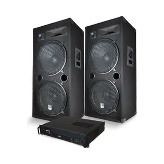 Pack sono GEMINI Pack Sonorisation DJ PA Enceintes 2x15"/