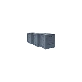 Composteur de cuisine VIDAXL Plastique  Gris