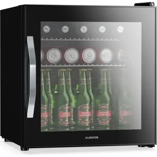Mini réfrigérateur KLARSTEIN Beersafe porte miroir 44x48cm LED Noir