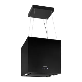 Hotte décorative îlot KLARSTEIN Lustre en îlot 596m³/h LED CEE A noir