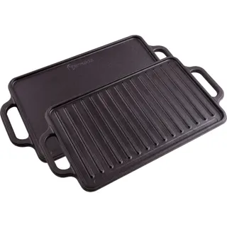 Plancha VICTORIA COOKWARE à Griller Réversible 33x21cm, pour Feu