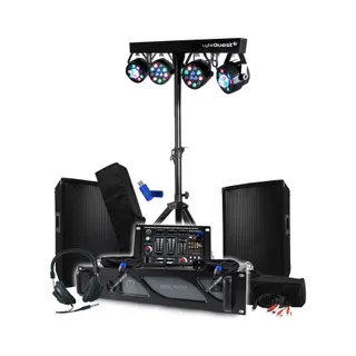 Pack sono BM SONIC Sono 1600W de Mixage,4 Lumières