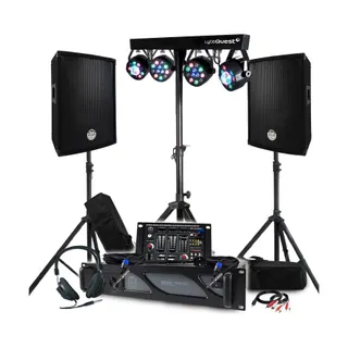 Pack sono BM SONIC Sono 1600W de Mixage,4 Lumières, Pieds