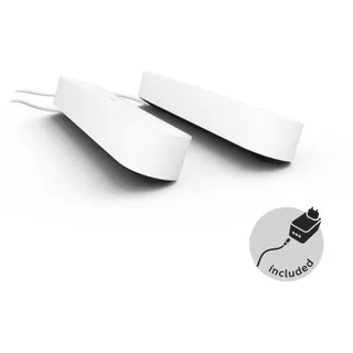 Lampe connectée PHILIPS HUE W&C Play x2 avec alim. Blanc