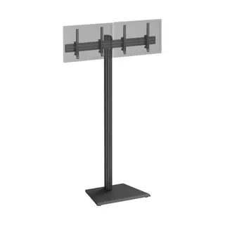 Pied TV KIMEX 2 écrans TV 43"-49", Hauteur 240cm, noir