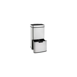 Poubelle de cuisine tri sélectif KLARSTEIN Touchless capteur 72L 4 bacs Inox