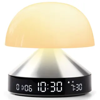 Réveil LEXON Mina Sunrise Simulateur d'aube Aluminium