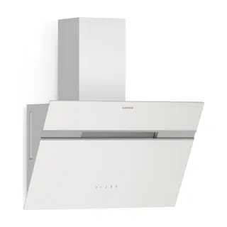 Hotte décorative murale inclinée KLARSTEIN Alina 60 cm 600 m³/h CEE A 52 dB Blanc