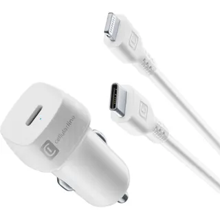 Chargeur allume cigare CELLULARLINE kit 25W (chargeur et cable) USB-C vers M