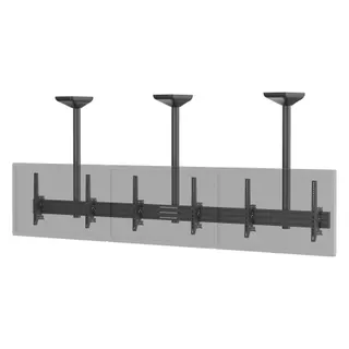 Support plafond TV KIMEX 3 TV 45''-50'' Hauteur 100 cm, noir