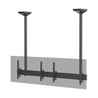 Support plafond TV KIMEX 2 TV 45''- 55'' Hauteur 150 cm, noir