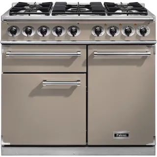 Piano de cuisson gaz FALCON Semi Pro DELUXE 100 FAUVE NICKEL BROSSÉ