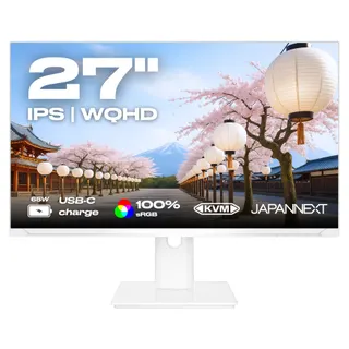 Ecran PC JAPANNEXT N-I27QR-C65W-H 27'' WQHD 75Hz IPS 8 ms AMD FreeSync KVM Blanc