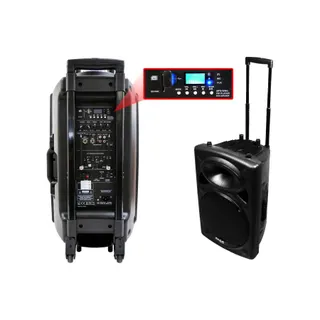 Enceinte sono IBIZA Public Adress mobile MP3 800W + 2 mic PO
