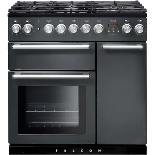 Piano de cuisson gaz FALCON NEXUS90 MIXT ARDOISE CHROME