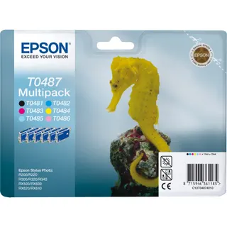 Cartouche d'encre EPSON T0487 série Hippocampe N/C/M/J/MC/CC