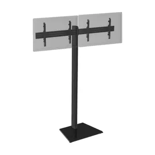 Pied TV KIMEX 2 écrans TV 50"-55", Hauteur 240cm, noir
