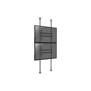 Pied TV KIMEX sol-plafond 2 TV 50- 100", Hauteur 300cm