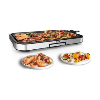 Plancha électrique TEFAL GIANT XL CB631D10 gris à poser, 55x30.4 cm