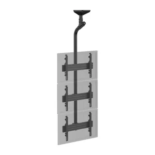 Support plafond TV KIMEX 3 TV 43''- 55'' Hauteur 225 cm, noir