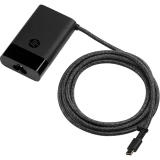 Chargeur ordinateur portable HP PC 65W noir mat compact USB-C EU