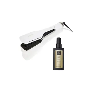 Lisseur séchant GHD Duet Style blanc  avec spray protecteur