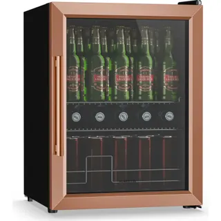 Mini réfrigérateur KLARSTEIN Beersafe porte vitrée 64x48cm 60L Cuivre