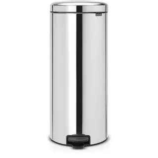 Poubelle de cuisine manuelle BRABANTIA pédale NewIcon 30L BrilliantSteel Silent
