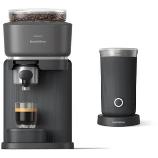 Machine à expresso PHILIPS Baristina BAR303/60 cafetière à grain Noire + mousseur à Lait