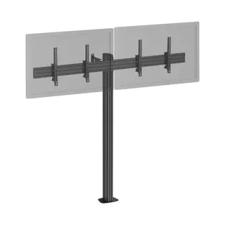 Pied TV KIMEX 2 écrans TV 50"-55", Hauteur 175cm, noir