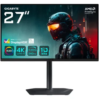 Ecran PC Gamer GIGABYTE MO27U2 27" 4K 240Hz QD-OLED HDR True Black 400 HDMI 2.1 USB-C 15W AMD FreeSync