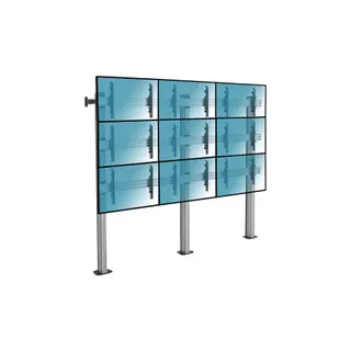Pied TV KIMEX Support sur Pied 9 écrans TV 45"-50"/55"
