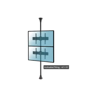 Pied TV KIMEX inclinable 2 écrans 32-75" 600x400 max
