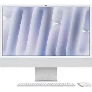 Ordinateur Apple IMAC 24" Ecran Retina 4,5K Puce M4 CPU 8 / GPU 8 coeurs Mémoire RAM 16Go Stockage 256Go SSD Argent